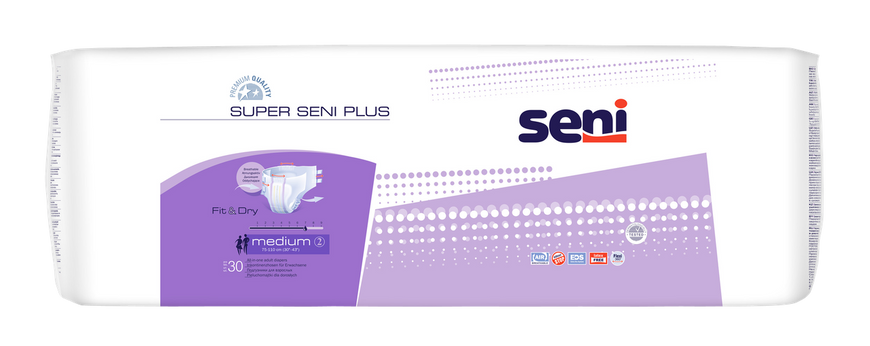 Подгузники для взрослых SUPER SENI PLUS 2 MEDIUM 30 шт. Air 10028 фото