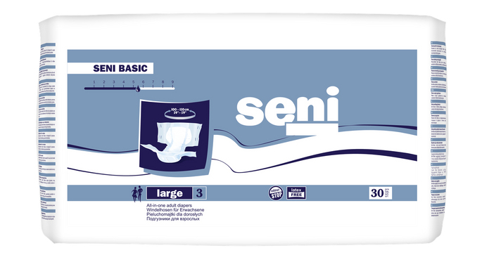 Підгузники для дорослих SENI BASIC 3 LARGE 30 шт. 10003 фото