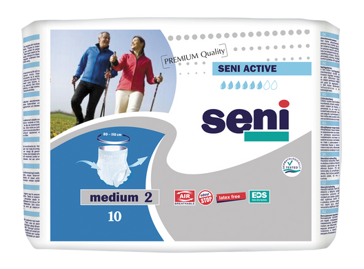 Впитывающие трусы-подгузники для взрослых SENI Active 2 MEDIUM 10шт. Air 10013 фото