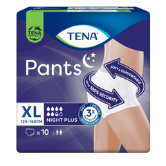 Впитывающие трусы-подгузники для взрослых Tena Pants Plus Night 4 Extra Large 10 шт. 10067 фото