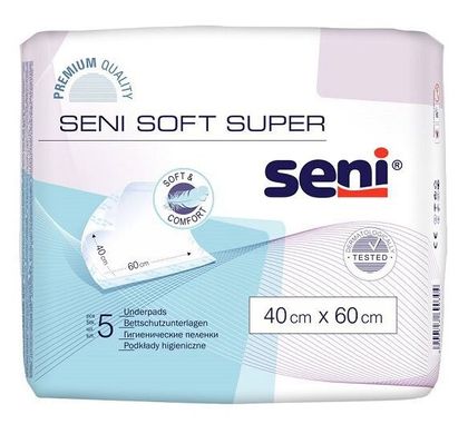 Пеленки SENI Soft Super 40x60 см. 5 шт. 10128 фото