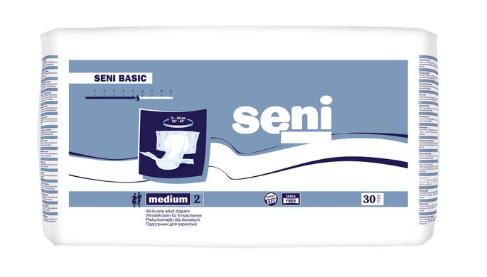 Подгузники для взрослых SENI BASIC 2 MEDIUM 30 шт.