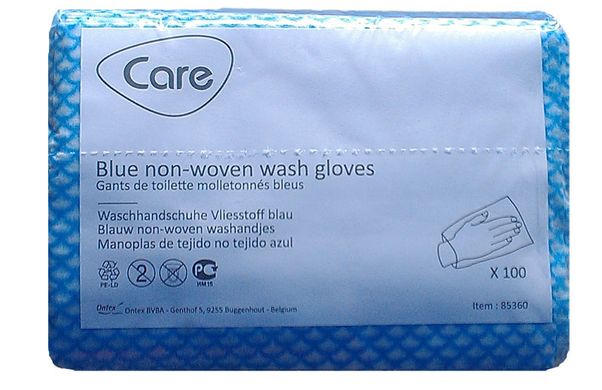 Рукавички для миття тіла iD Care Washglove 100 шт. 10374 фото