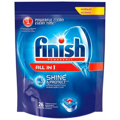 Таблетки для посудомоечных машин FINISH All in 1 26 шт. 10244 фото