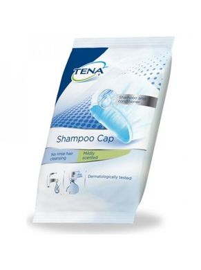 Шапочка для миття голови без води Tena Shampoo Cap експрес-шампунь 1 шт. 10426 фото