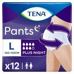 Впитывающие трусы-подгузники для взрослых Tena Pants Plus Night 3 Large 12 шт. 10430 фото