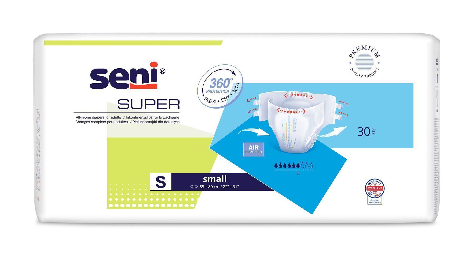 Підгузники для дорослих SUPER SENI 1 SMALL 30 шт. Air купити за