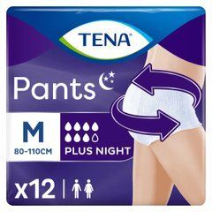 Впитывающие трусы-подгузники для взрослых Tena Pants Plus Night 2 Medium 12 шт. 10431 фото