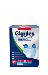 Поглинаючі труси-підгузники для дорослих Giggles Adult Pants 2 Medium 10 шт. 