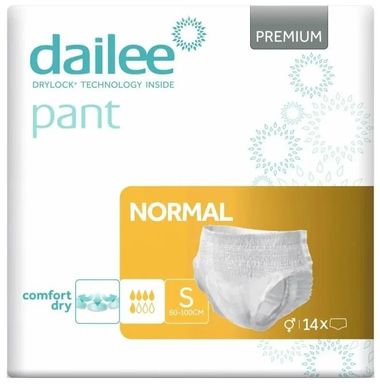 Поглинаючі труси-підгузники для дорослих Dailee Pant Premium Normal 1 Small 14 шт. 10059 фото