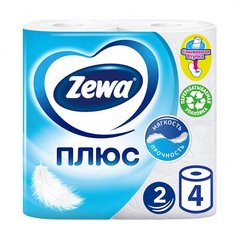 Туалетная бумага ZEWA Плюс 2-х слойная 4 шт.
