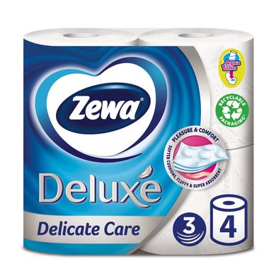 Туалетная бумага ZEWA Deluxe 3-х слойная 4 шт. 10165 фото