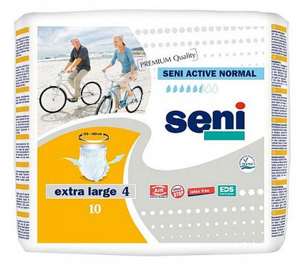 Поглинаючі труси-підгузники для дорослих SENI Active Normal 4 EXTRA LARGE 10 шт. 10362 фото