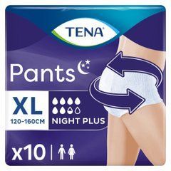 Впитывающие трусы-подгузники для взрослых Tena Pants Plus Night 4 Extra Large 10 шт. 10067 фото