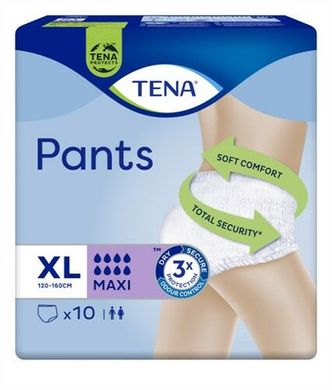 Впитывающие трусы-подгузники для взрослых Tena Pants Maxi XL 10 шт. 10442 фото