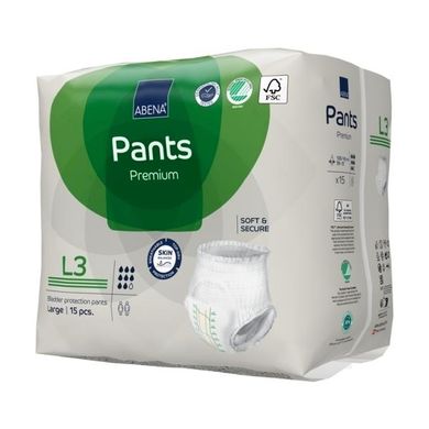Поглинаючі труси-підгузники для дорослих Abena Pants Premium L3, 15 шт. 10392 фото