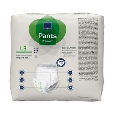 Поглинаючі труси-підгузники для дорослих Abena Pants Premium L3, 15 шт. 10392 фото