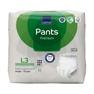 Впитывающие трусы-подгузники для взрослых Abena Pants Premium L3, 15 шт. 10392 фото